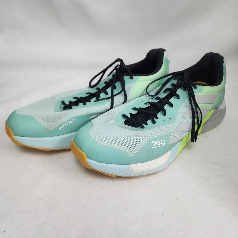 Adidas Terrex Agravic Ultra Mens US 13 Sneakers Aqua Lace Up Trail Running Shoes